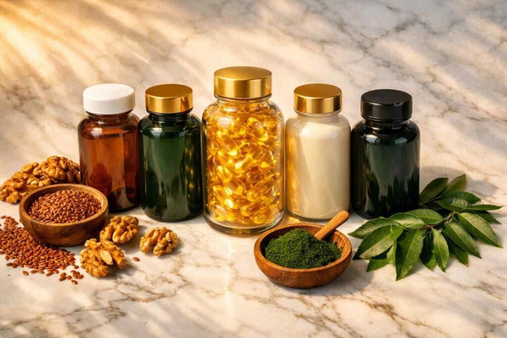 best vegan omega 3 capsules in India with algae-based DHA source