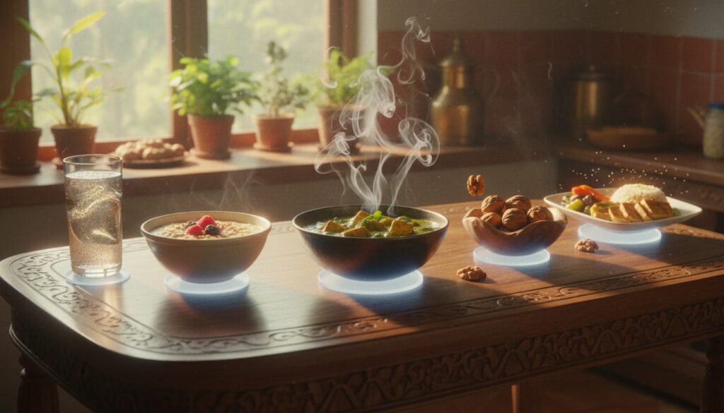 sample indian diet plan with vegetarian omega 3 foods like chia flaxseed walnuts and tofu