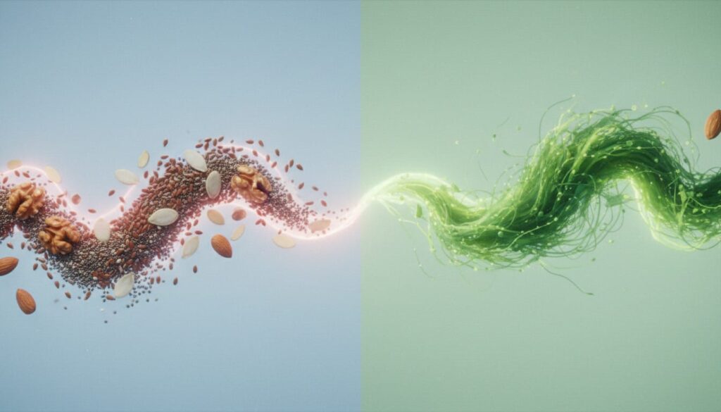 difference between ala dha epa omega 3 plant vs algae source