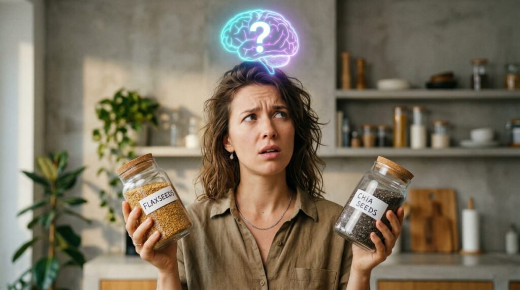 do vegans need DHA brain fog vs focus illustration