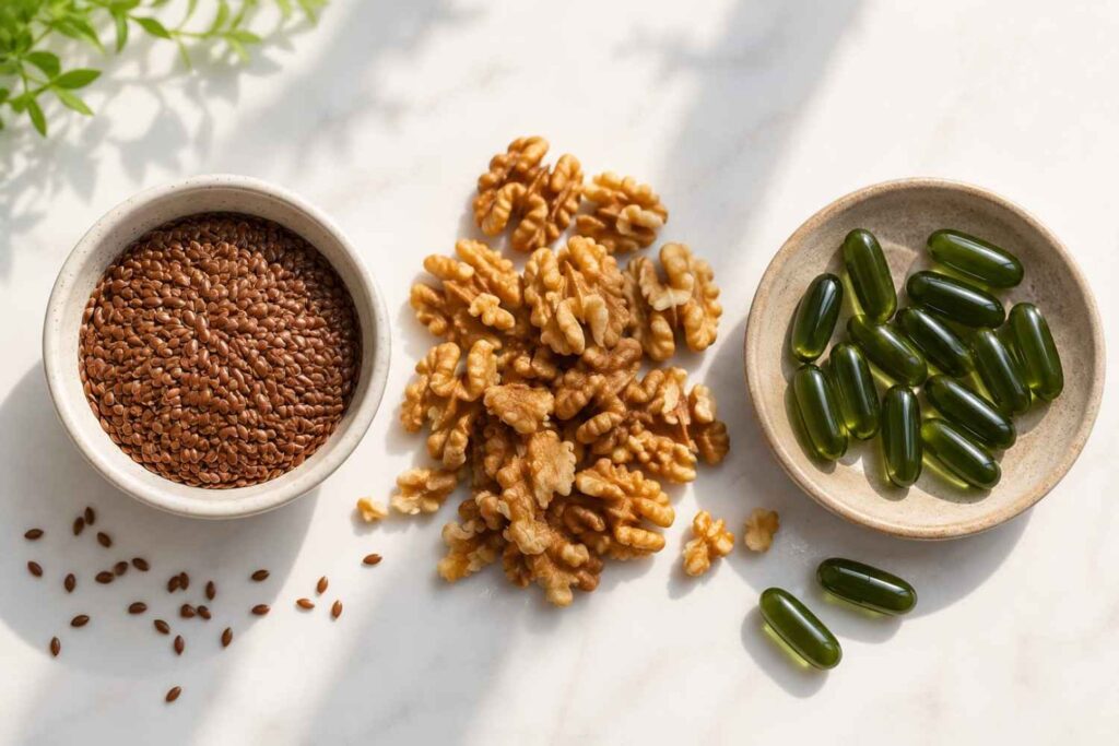 Flaxseeds vs vegan algae omega 3 capsules comparison India