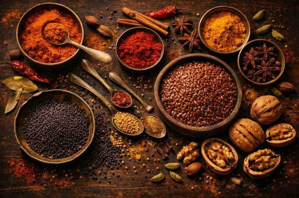 Indian vegetarian diet and thyroid health — omega 3 rich foods for inflammation support
