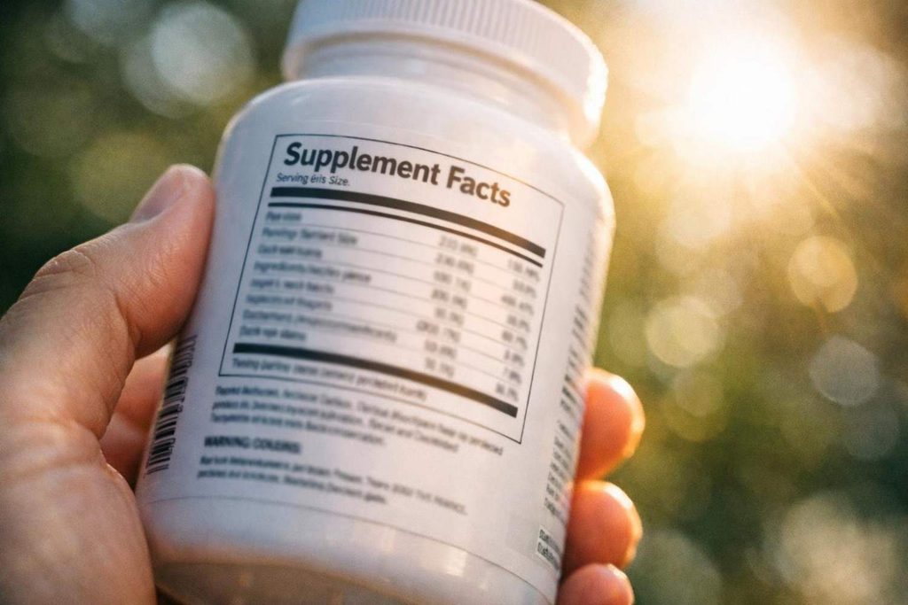 Checking vegan omega 3 label before buying
