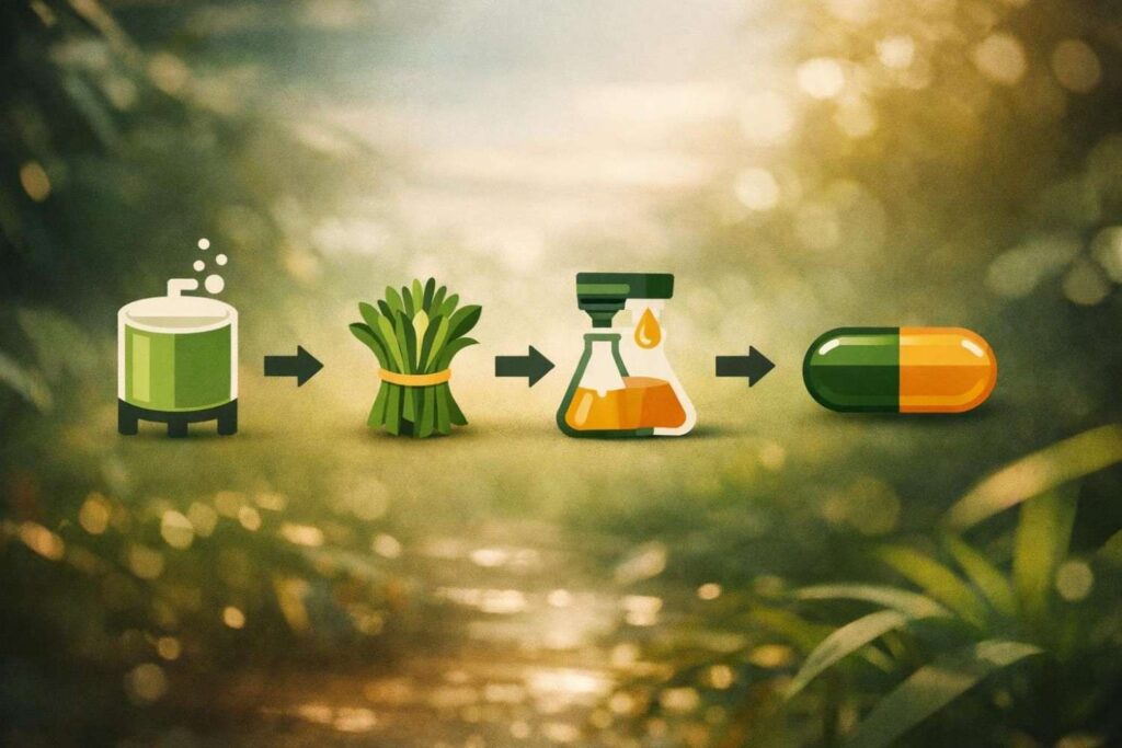 Steps of how algal oil is made