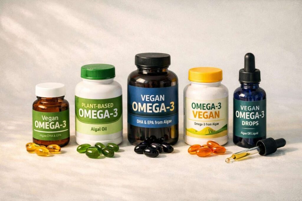 5 high DHA vegan omega 3 products compared