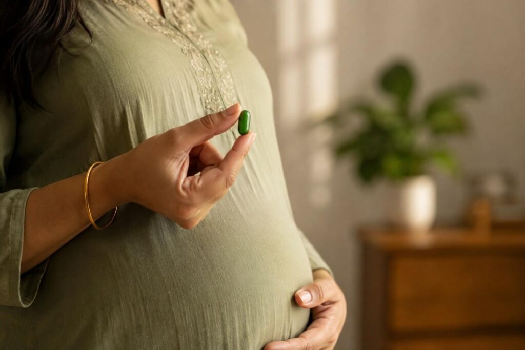 Best vegan DHA supplement for pregnancy India — Unived Ovegha algal oil for Indian mothers 