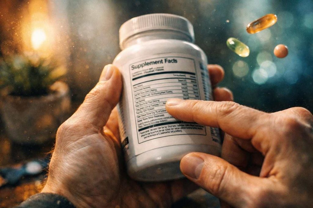 Checking EPA and DHA content on a supplement label