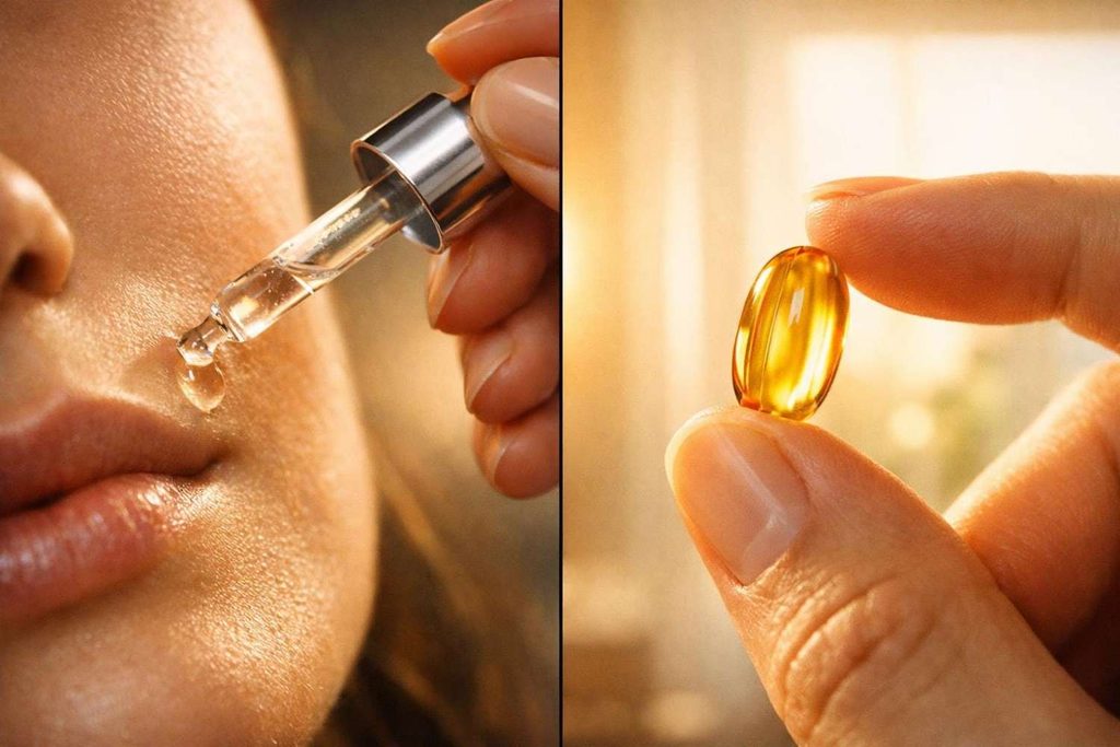 Topical serum vs oral omega 3 for skin