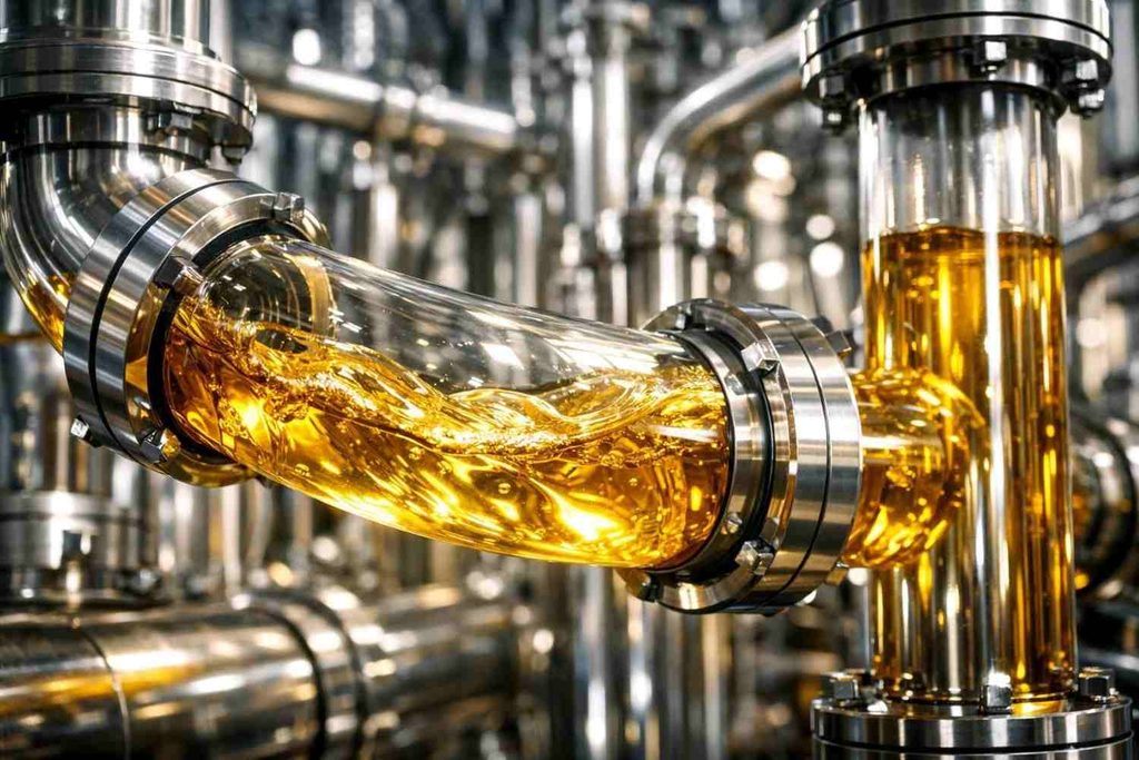 Refining and purification stage in how fish oil pills are made