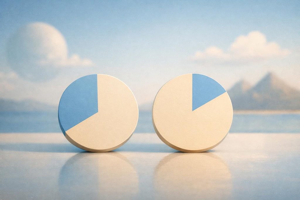 40 percent vs 20 percent DHA comparison